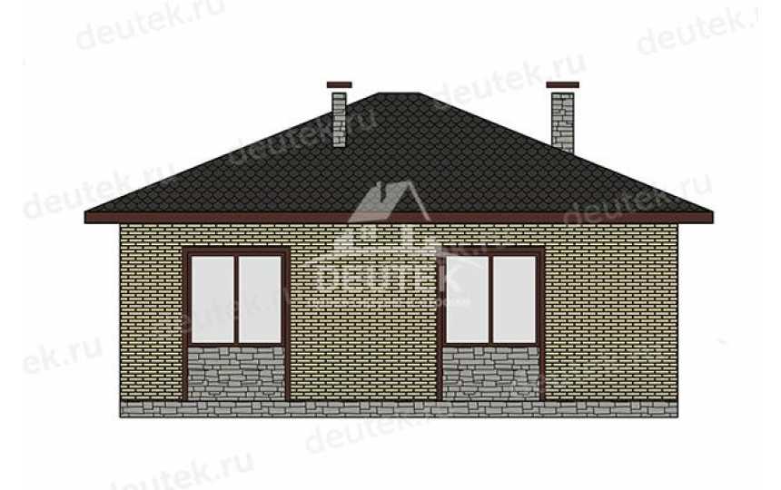 Проект квадратного одноэтажного дома из газобетонного блока - LK-365