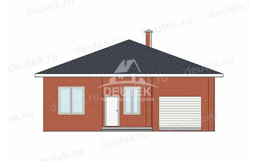 Проект загородного одноэтажного дома с одноместным гаражом - LK-366