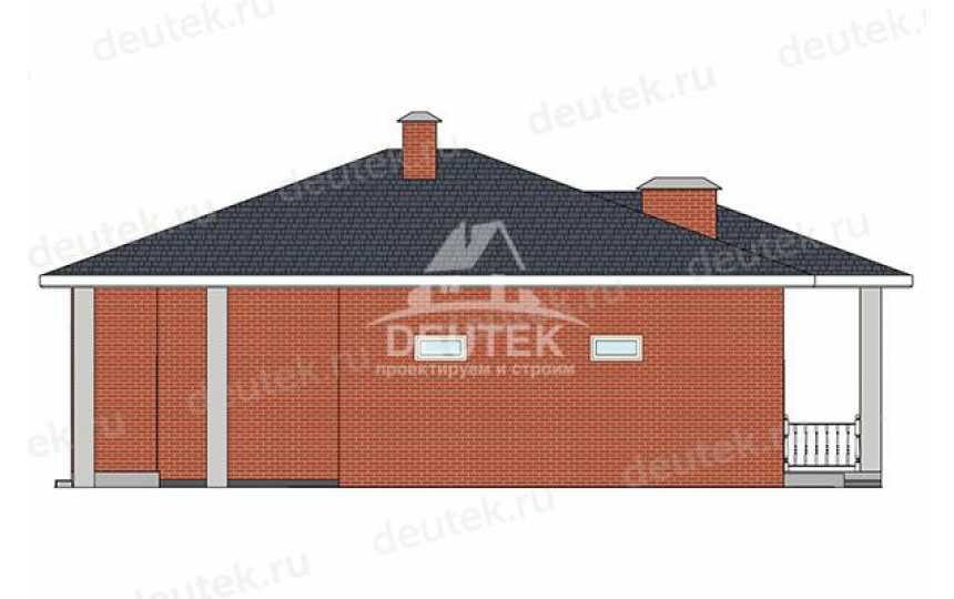 Проект загородного одноэтажного дома с одноместным гаражом - LK-366