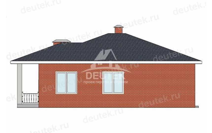 Проект загородного одноэтажного дома с одноместным гаражом - LK-366