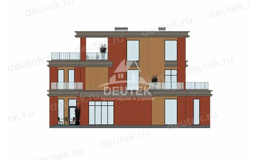 Проект современного трехэтажного дома с бассейном, сауной и гаражом - LK-369