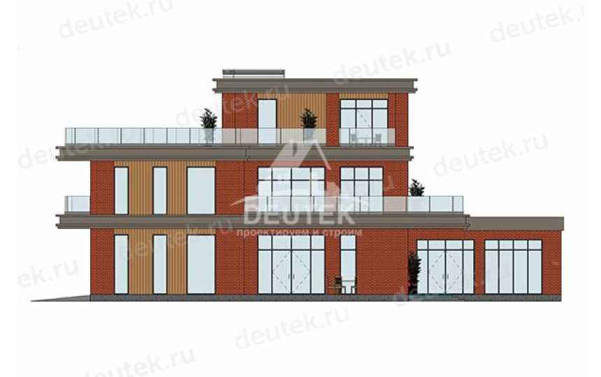Проект современного трехэтажного дома с бассейном, сауной и гаражом - LK-369