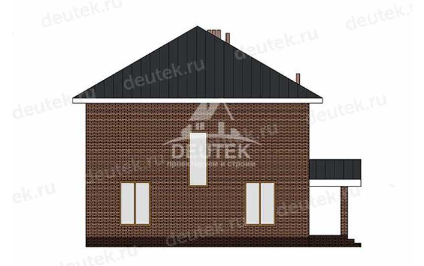 Проект дачного двухэтажного дома из газобетона - LK-370