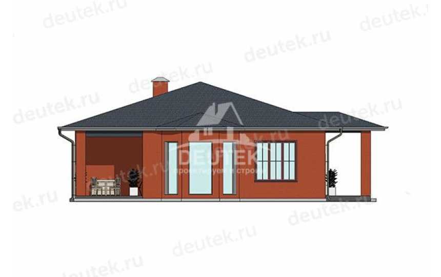 Проект дачного одноэтажного дома с эркером и кабинетом - LK-373