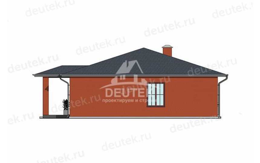 Проект дачного одноэтажного дома с эркером и кабинетом - LK-373