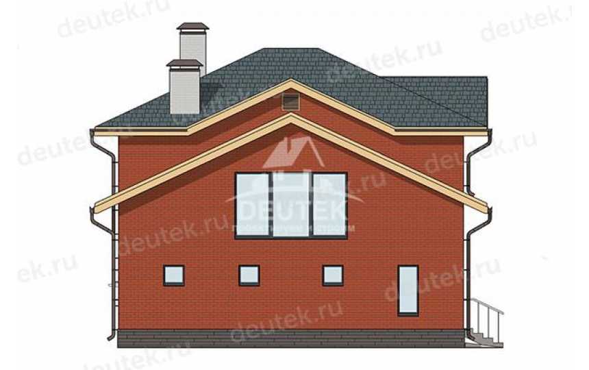 Проект загородного двухэтажного дома с одноместным гаражом и зимнем садом - LK-378