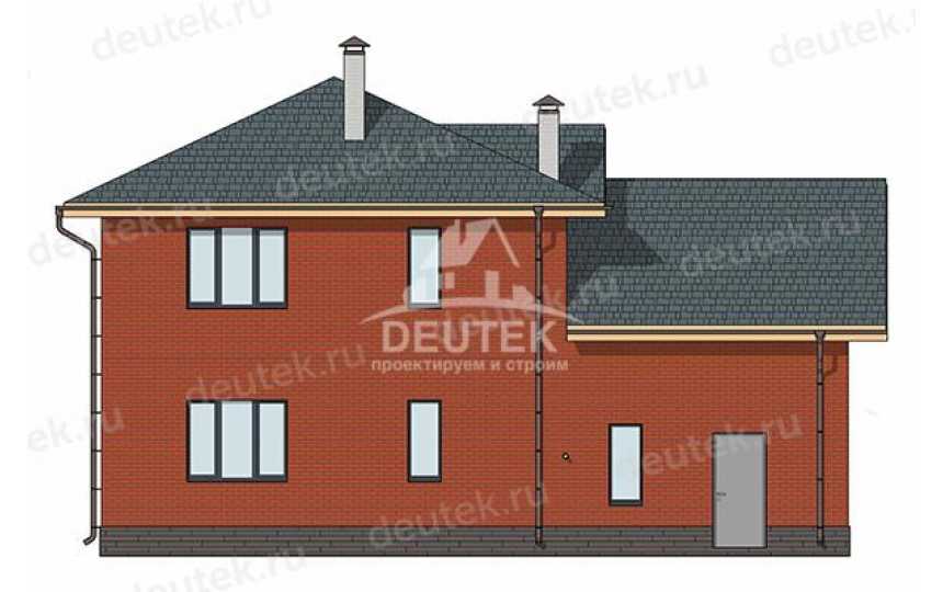 Проект загородного двухэтажного дома с одноместным гаражом и зимнем садом - LK-378