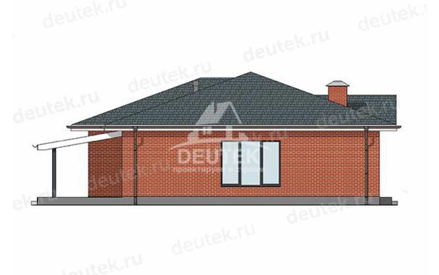 Проект квадратного одноэтажного дома из газобетона - LK-381
