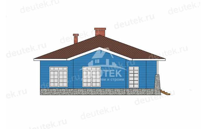 Проект узкого одноэтажного дома в европейском стиле - LK-383