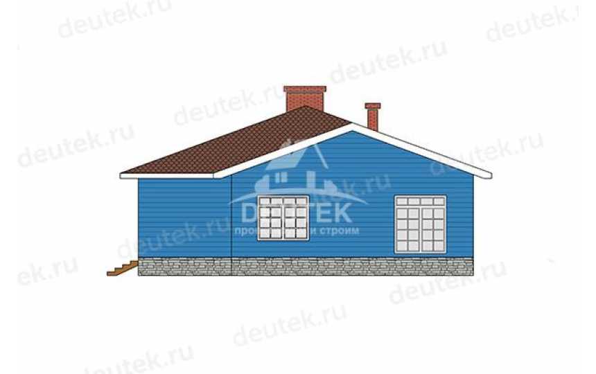 Проект узкого одноэтажного дома в европейском стиле - LK-383