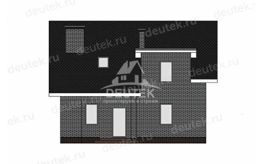 Проект узкого двухэтажного дома с размерами 10 м на 14 м - LK-384