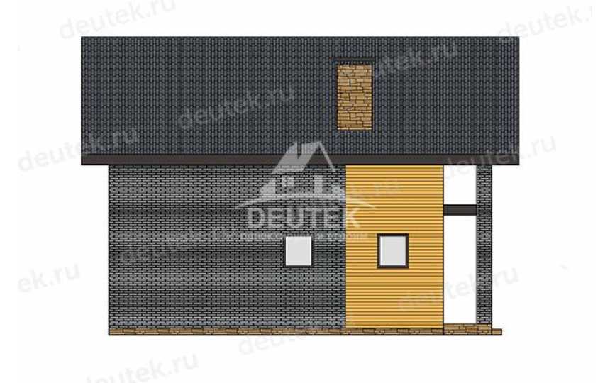 Проект загородного двухэтажного дома с большими окнами - LK-386