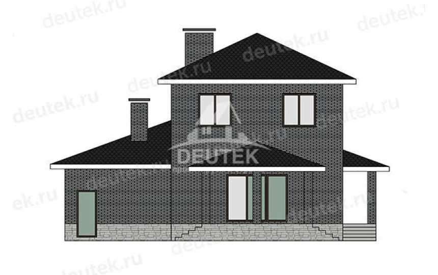 Проект дачного двухэтажного дома с одноместным гаражом - LK-388