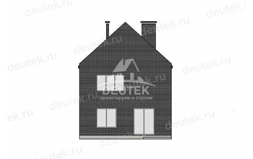 Проект узкого двухэтажного дома с кабинетом - LK-391