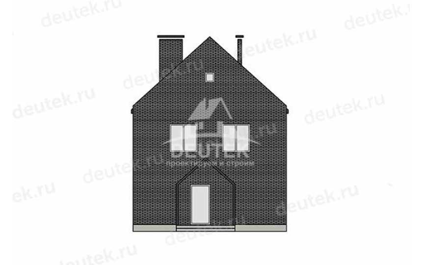Проект узкого двухэтажного дома с кабинетом - LK-391