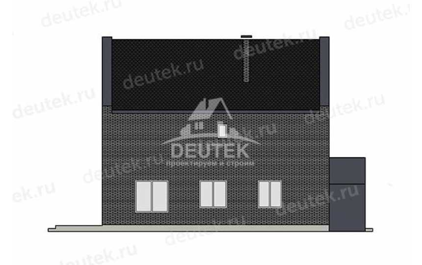 Проект узкого двухэтажного дома с кабинетом - LK-391