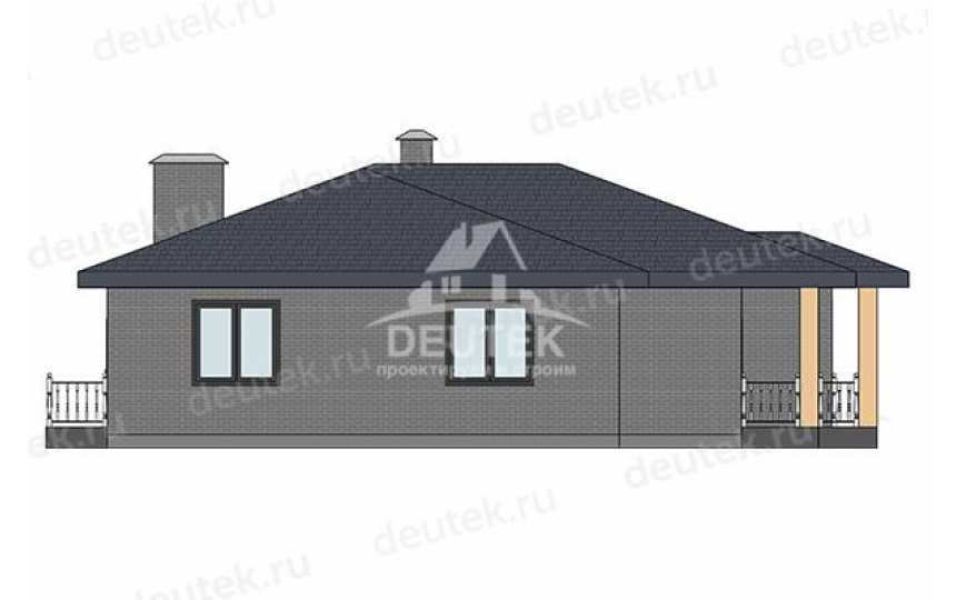 Проект жилого одноэтажного дома с террасой - LK-406