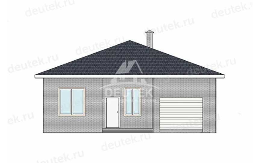 Проект жилого одноэтажного дома с одноместным гаражом - LK-413