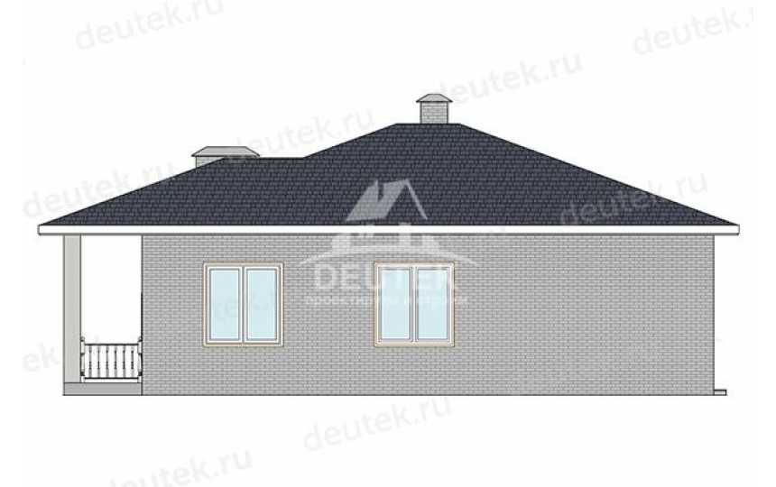 Проект жилого одноэтажного дома с одноместным гаражом - LK-413