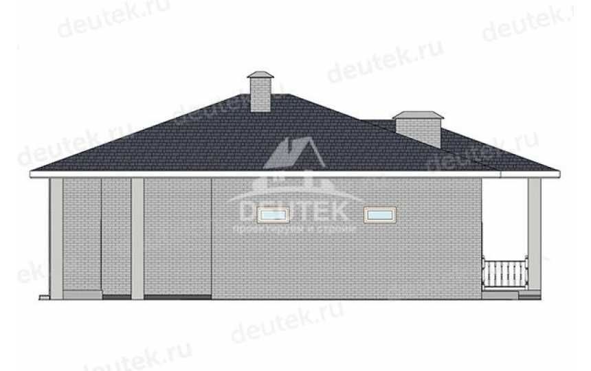 Проект жилого одноэтажного дома с одноместным гаражом - LK-413