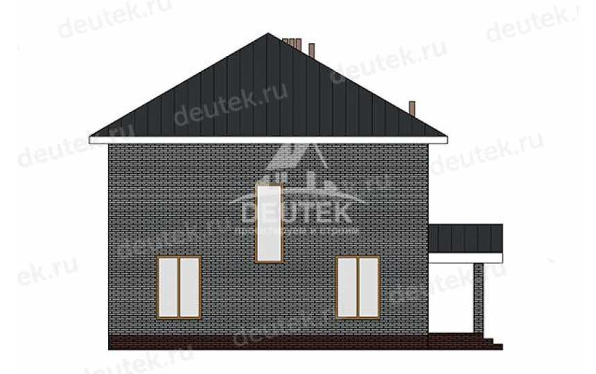 Проект загородного двухэтажного дома с тремя спальнями - LK-417
