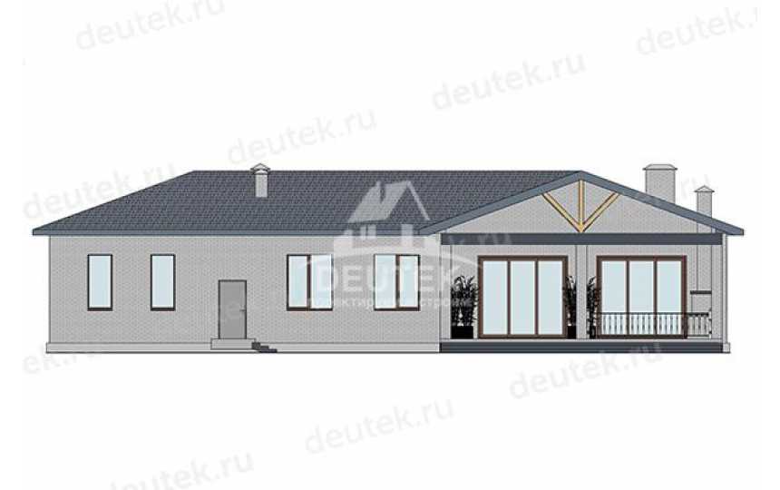 Проект загородного одноэтажного дома с двухместным гаражом и подвалом - LK-425