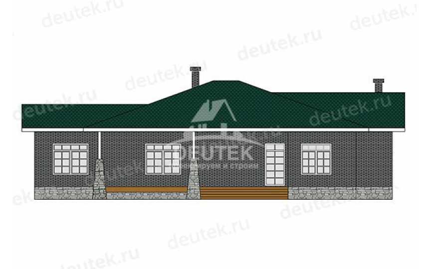 Проект узкого одноэтажного дома с площадью до 200 кв м - LK-431