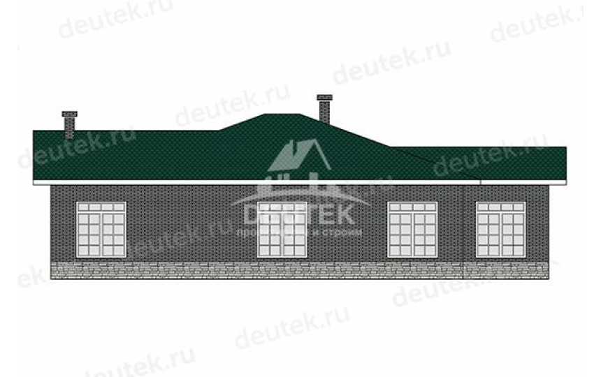 Проект узкого одноэтажного дома с площадью до 200 кв м - LK-431