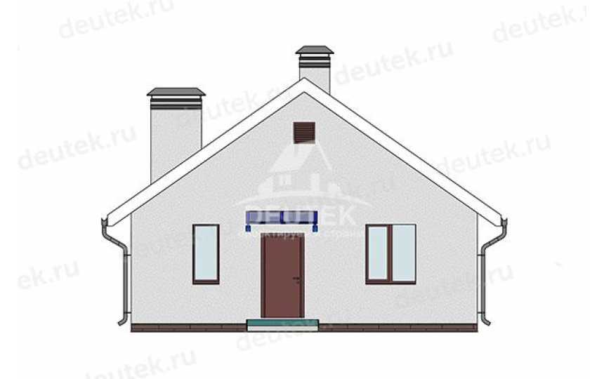 Проект дачного одноэтажного дома с размерами 8 м на 10 м - LK-432