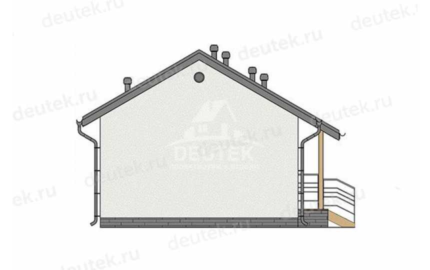 Проект жилого одноэтажного дома с площадью 50 кв м - LK-434