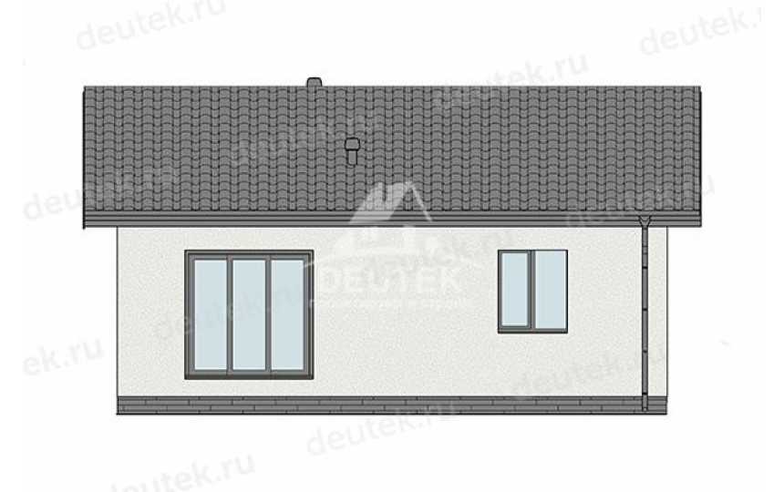 Проект жилого одноэтажного дома с площадью 50 кв м - LK-434