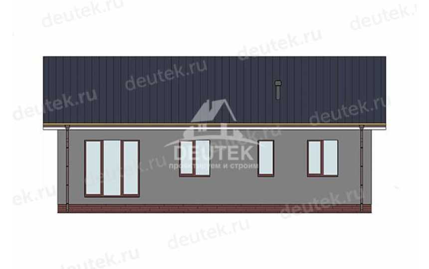 Проект узкого одноэтажного дома с размерами 8 м на 13 м - LK-435