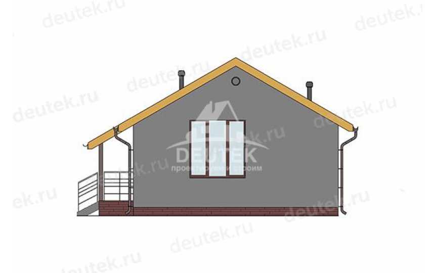 Проект узкого одноэтажного дома с размерами 8 м на 13 м - LK-435