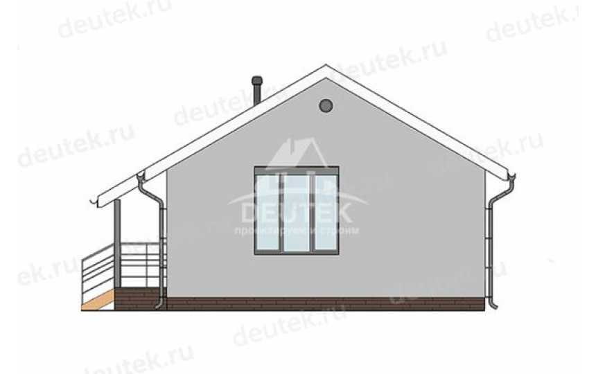Проект дачного одноэтажного дома с двумя спальнями - LK-436