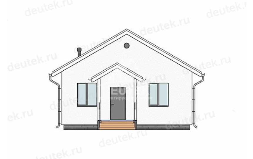 Проект загородного одноэтажного дома из газобетона - LK-437