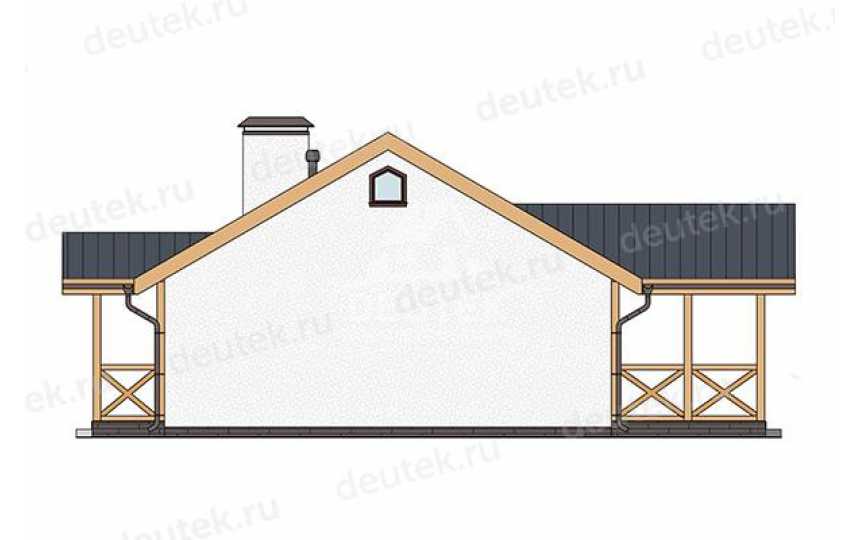Проект дачного одноэтажного дома с площадью до 100 кв м - LK-438