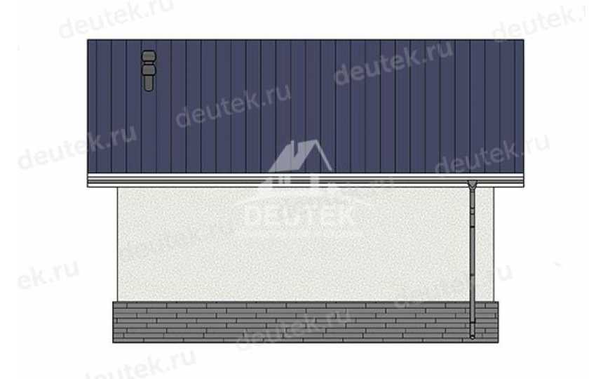 Проект квадратного одноэтажного дома с площадью до 50 кв м - LK-439