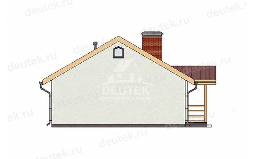 Проект узкого одноэтажного дома с размерами 13 м на 9 м - LK-440