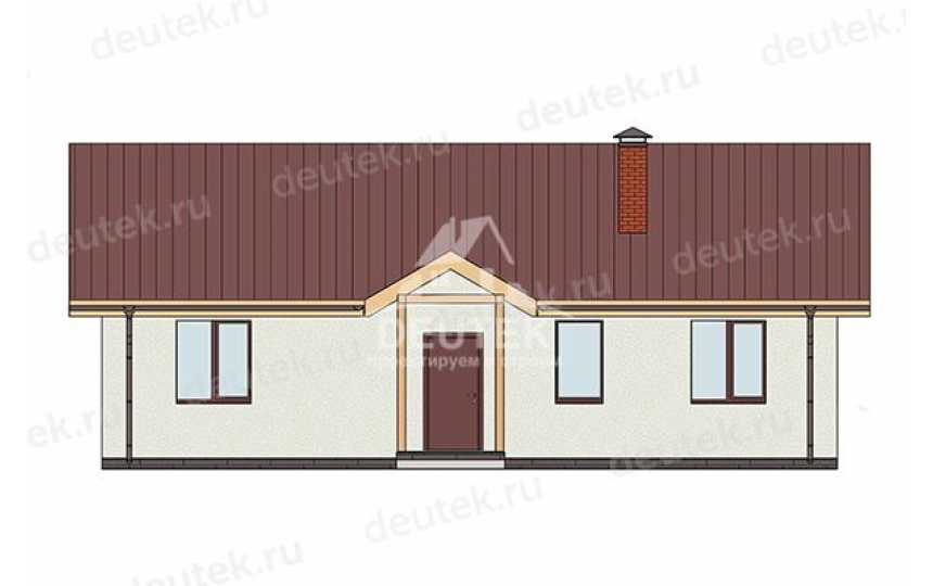 Проект узкого одноэтажного дома с размерами 13 м на 9 м - LK-440