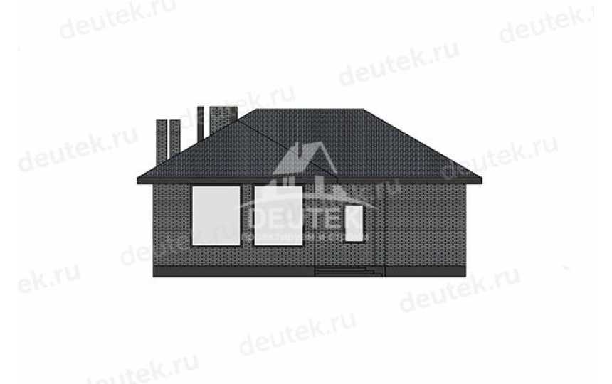 Проект узкого одноэтажного дома с сауной и верандой - LK-442