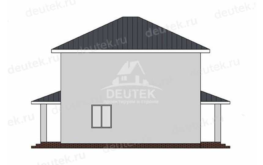 Проект квадратного двухэтажного дома с размерами 9 м на 9 м - LK-444