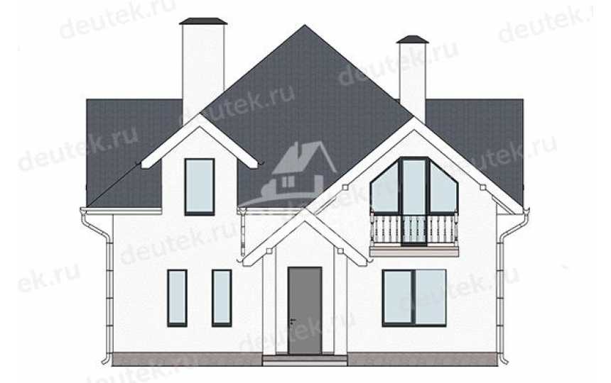Проект квадратного двухэтажного дома с размерами 11 м на 11 м - LK-446