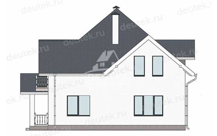 Проект квадратного двухэтажного дома с размерами 11 м на 11 м - LK-446