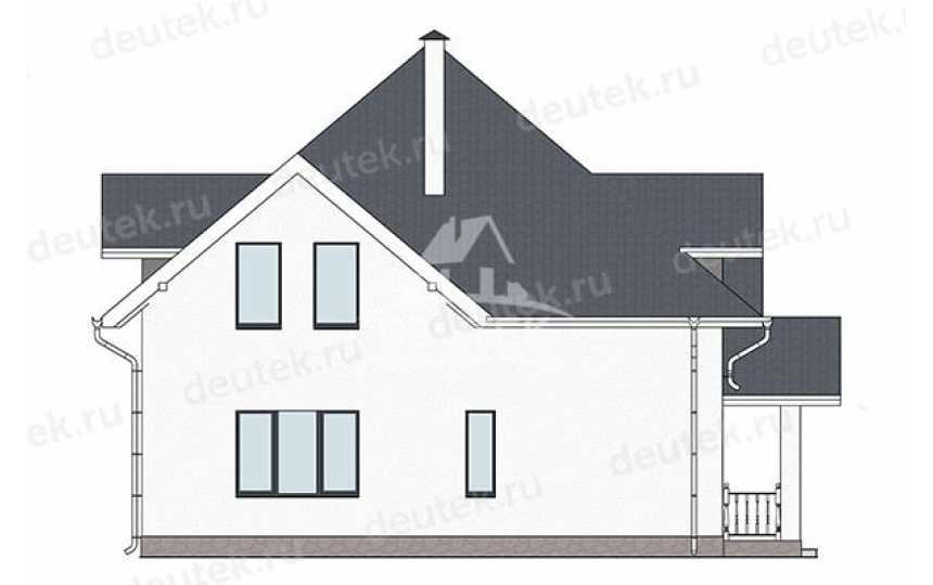 Проект квадратного двухэтажного дома с размерами 11 м на 11 м - LK-446