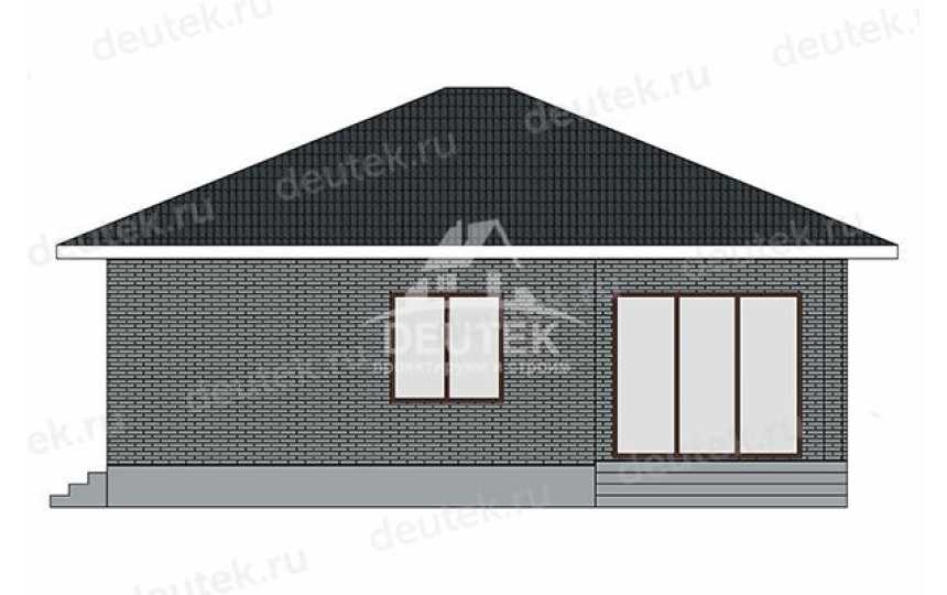 Проект загородного одноэтажного дома из газобетона - LK-447