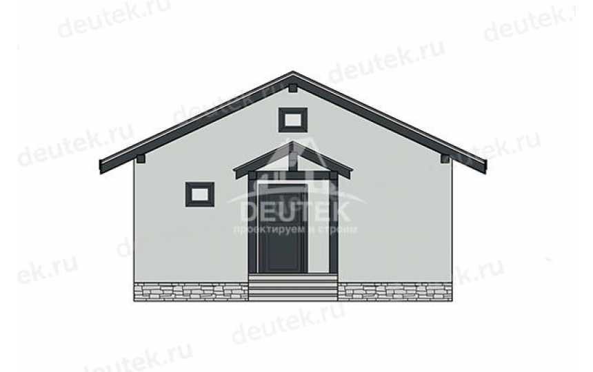 Проект дачного одноэтажного дома с размерами 7 м на 11 м - LK-449