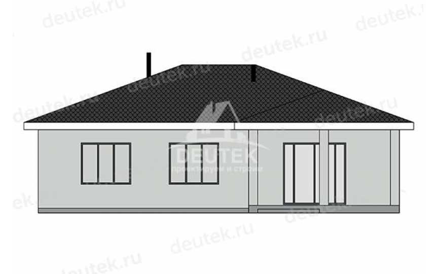Проект квадратного одноэтажного дома в современном стиле - LK-450