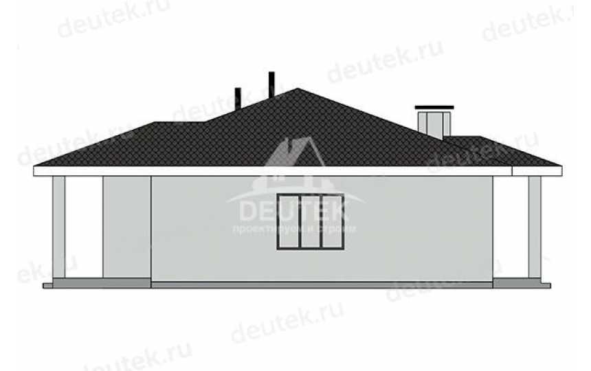 Проект квадратного одноэтажного дома в современном стиле - LK-450