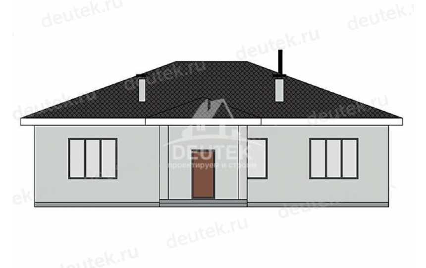 Проект квадратного одноэтажного дома в современном стиле - LK-450