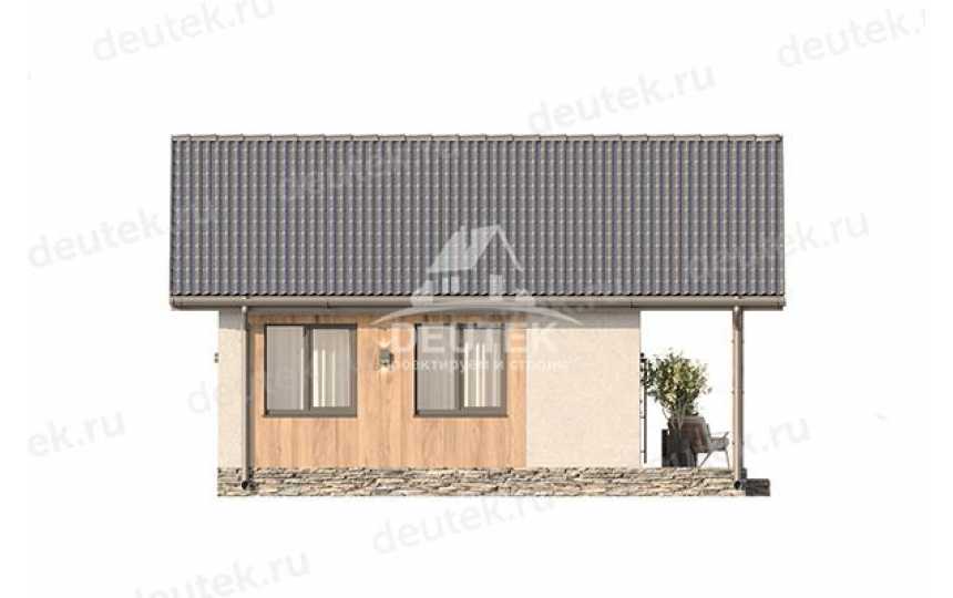 Проект бани в стиле шале с размерами 6 м на 8 м - LK-458